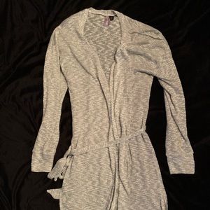 long grey long sleeve cover up